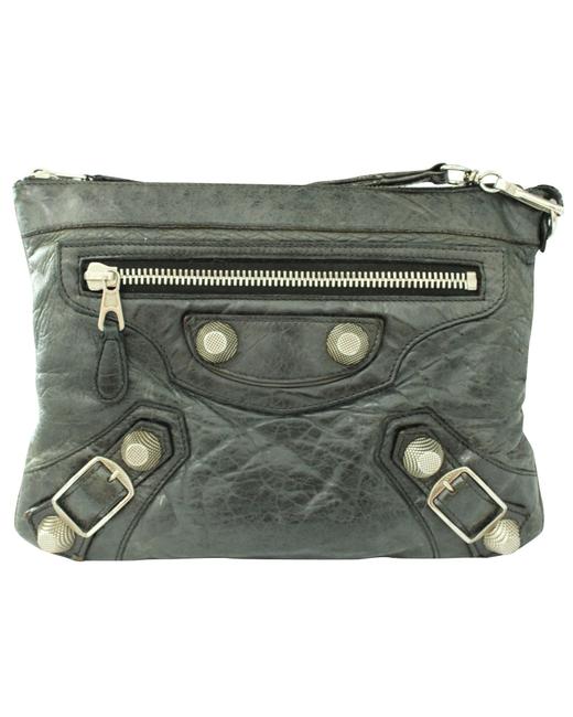 Balenciaga Grey ClutchWristlet pre Owned Condition Good U Clutch