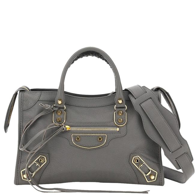 Balenciaga Grey Leather Classic City Small Shoulder Bag