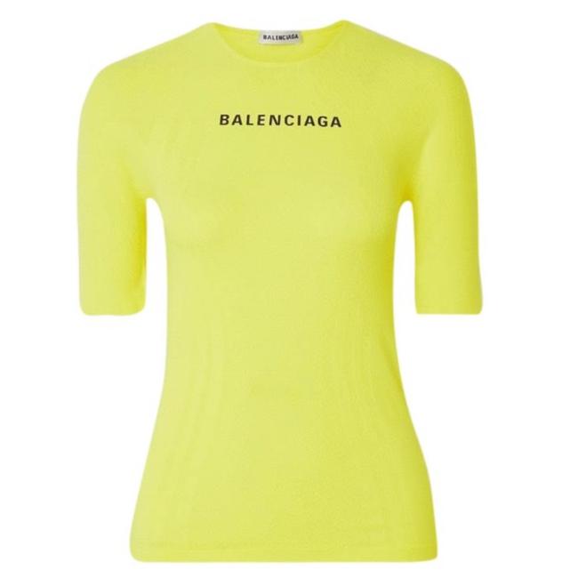 Balenciaga Jersey Logo Printed Stretchy Tee Shirt4 S