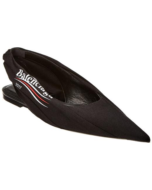 Balenciaga Knife Logo print Slingback 524896 W0600 1091 Flats