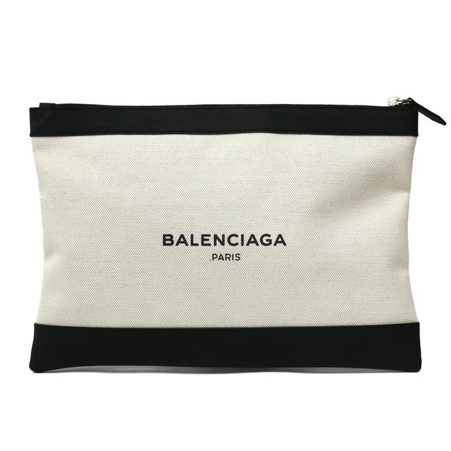 Balenciaga Ladies Mens BlackWhite Clutch