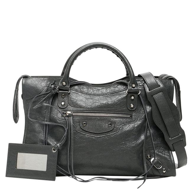 Balenciaga Leather Motocross Classic City Bag Satchel