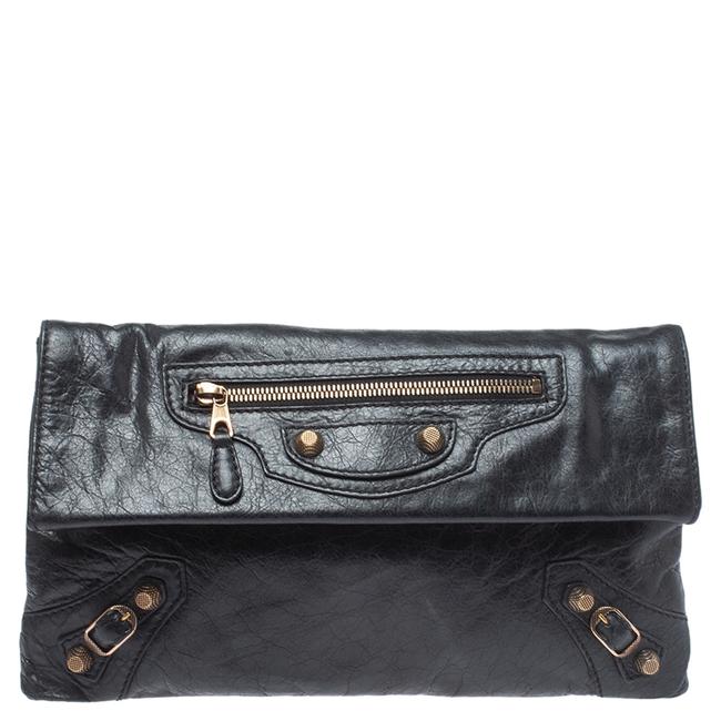 Balenciaga Leather Rgh Envelope Clutch
