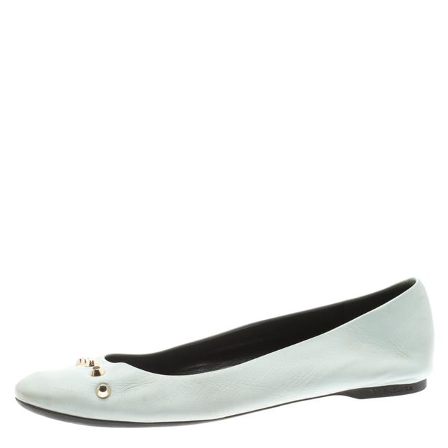 Balenciaga Light Blue Studded Leather Ballet40 Flats