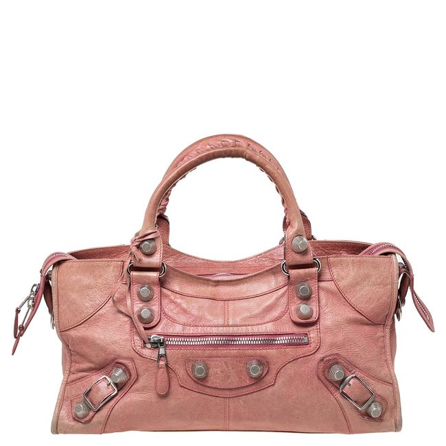 Balenciaga Light Pink Leather Part Time Sgh Tote