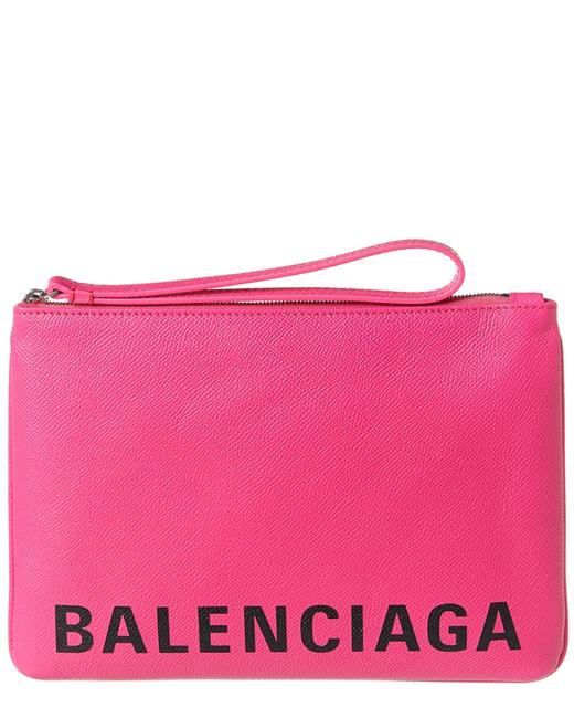 Balenciaga Logo Leather Pouch 593786 0oty3 5660 Wallet