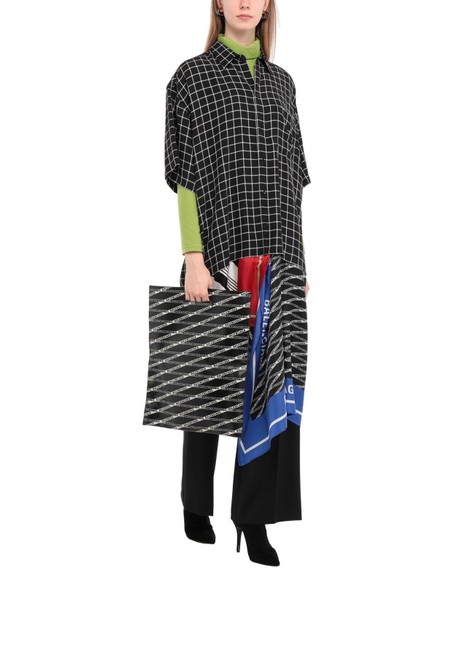 Balenciaga Logo Printed Black Tote