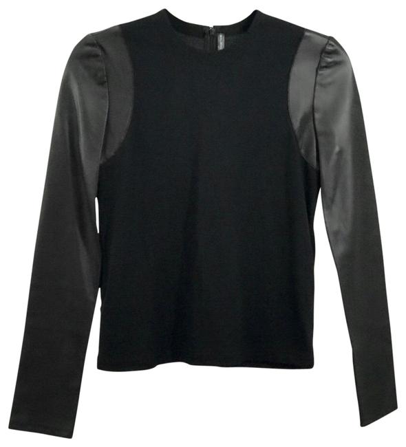 Balenciaga Long Sleeve Leather Black Top