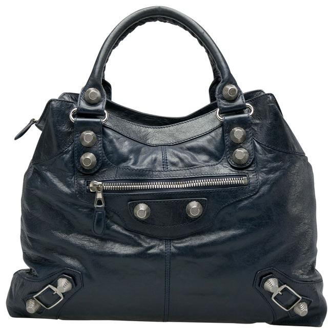 Balenciaga Marine Leather Gsh Brief Tote