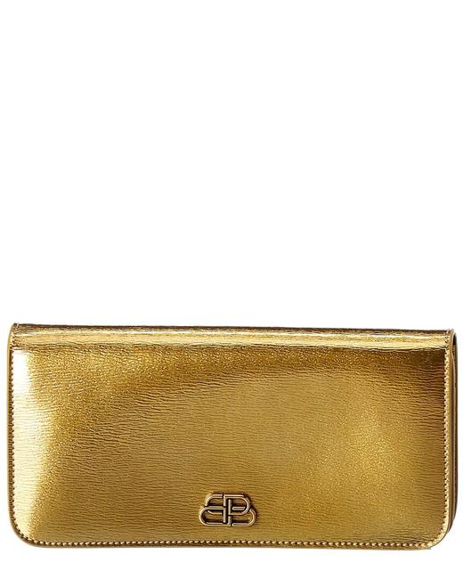 Balenciaga Metallic Leather Continental Wallet 601479 1jr0m 8000 Accessory