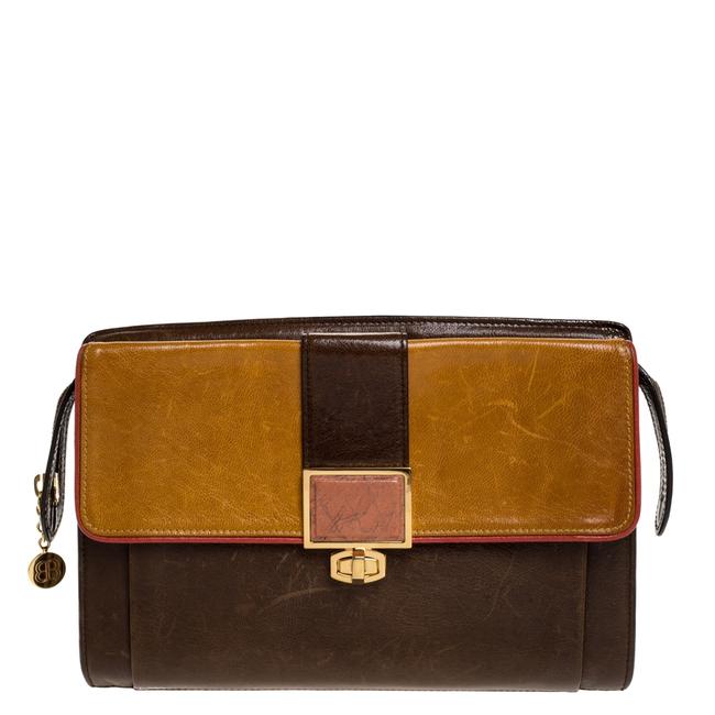 Balenciaga Multicolor Leather Cherche Travel Organizer Clutch