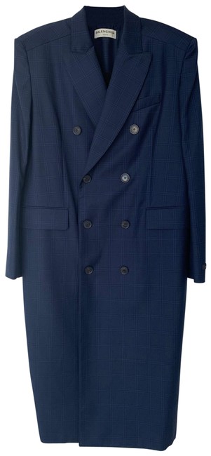 Balenciaga Navy Blue Iconic Runway Coat2 XS