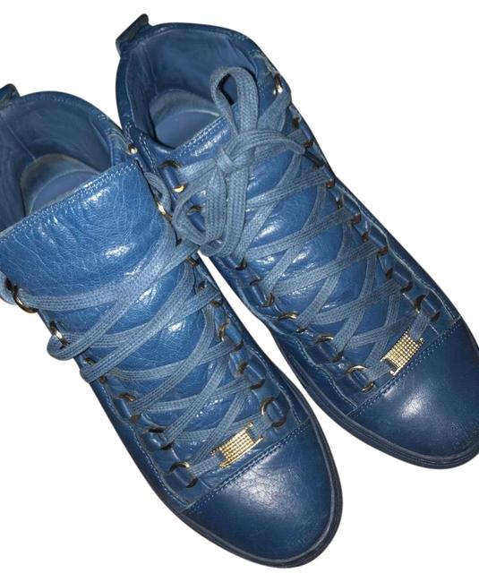 Balenciaga Navy High Top Arena Sneakers