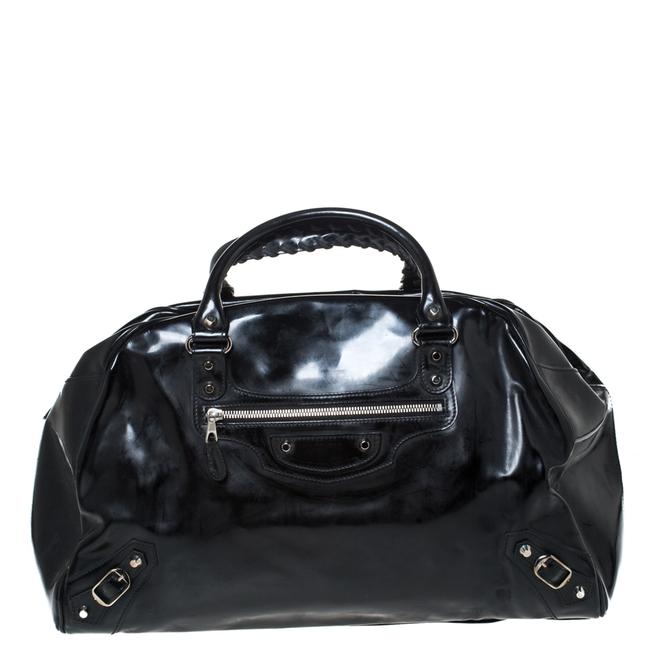 Balenciaga Patent Leather Bowling Mm Bag Satchel