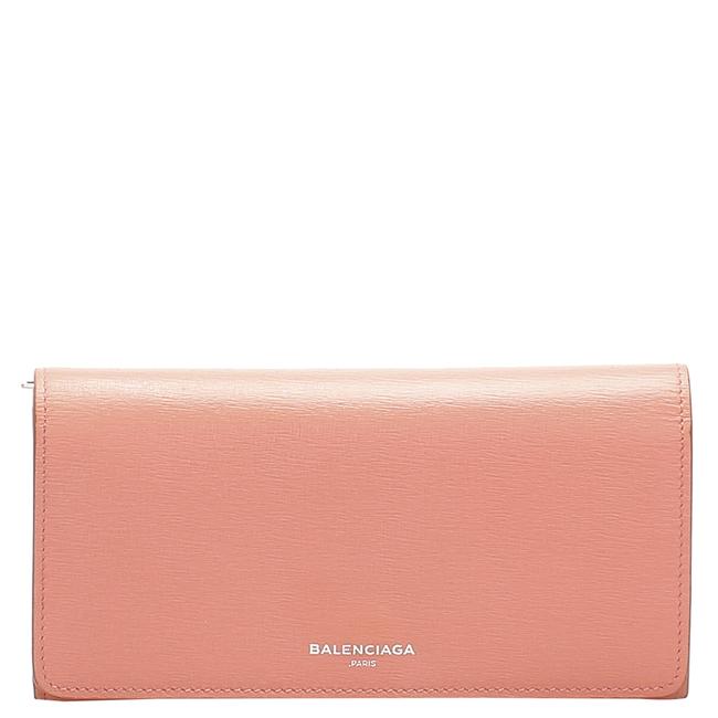 Balenciaga Pink Leather Essential Money Wallet