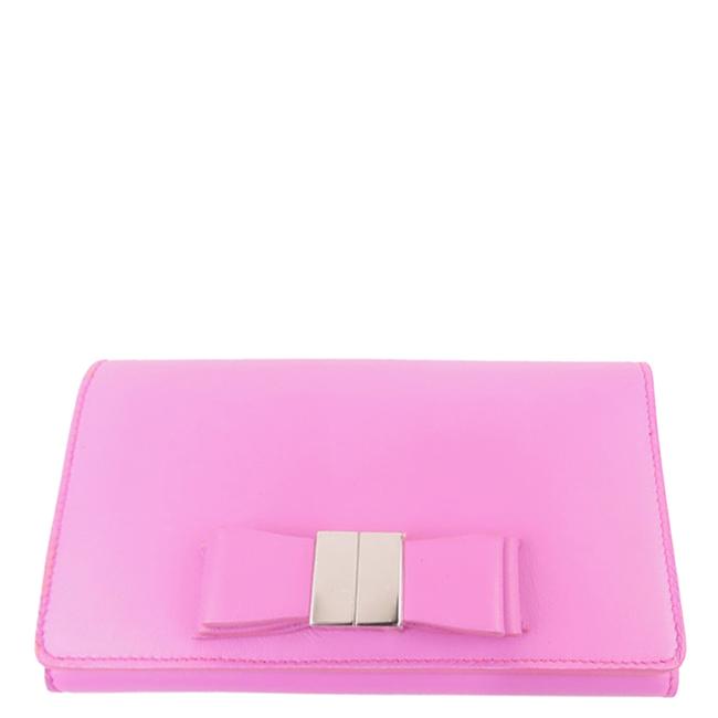 Balenciaga Pink Leather Ribbon Wallet