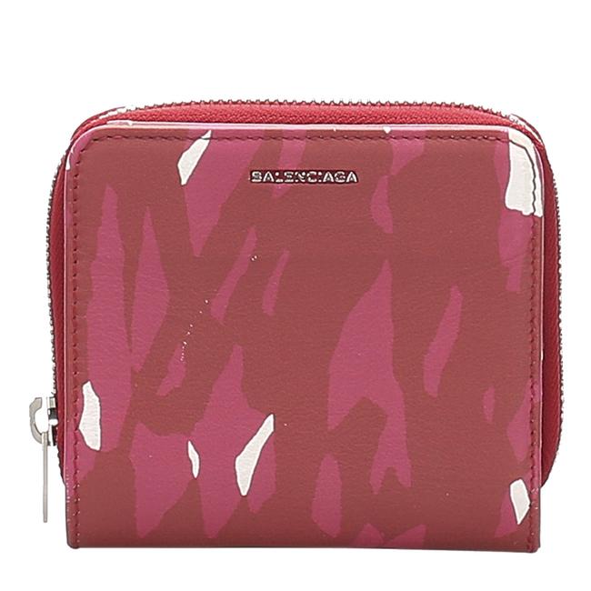Balenciaga Red Leather Small Printed Wallet
