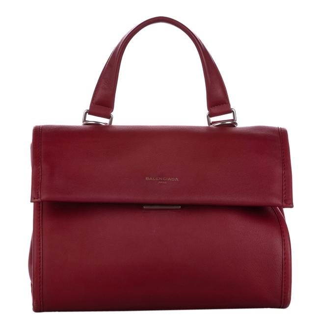 Balenciaga Red Leather Tools Bag Satchel