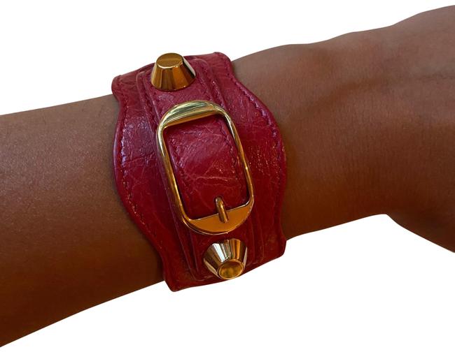 Balenciaga RedGold Classic Leather Bracelet