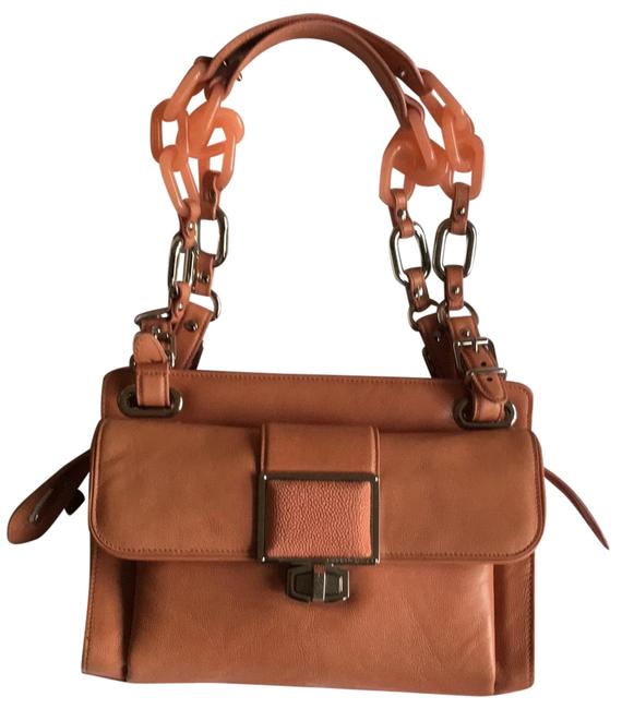 Balenciaga Shoulder Bag Cherche Light Orange Peach Leather Baguette