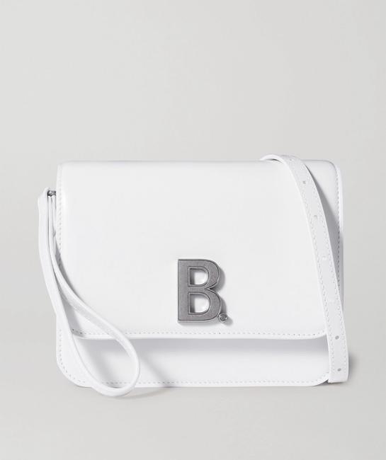 Balenciaga Shoulder Dot Small White Leather Cross Body Bag