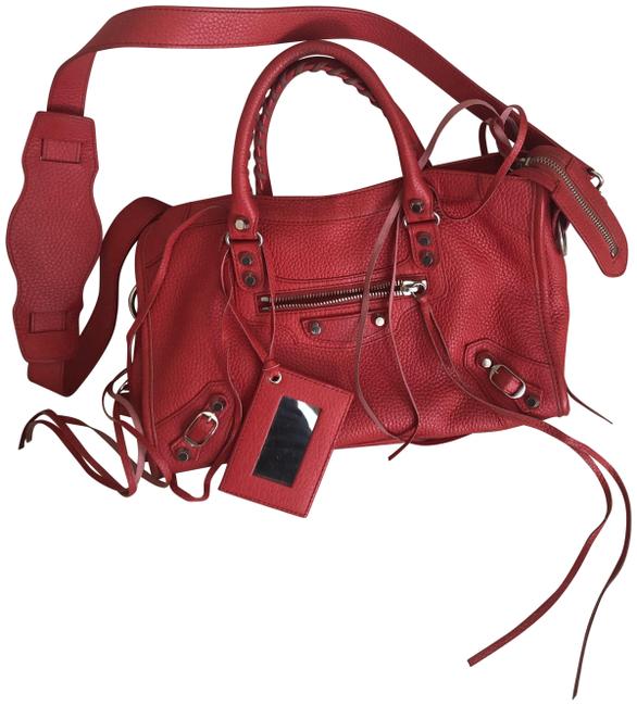Balenciaga Shoulder Classic City Mini Red Leather Cross Body Bag