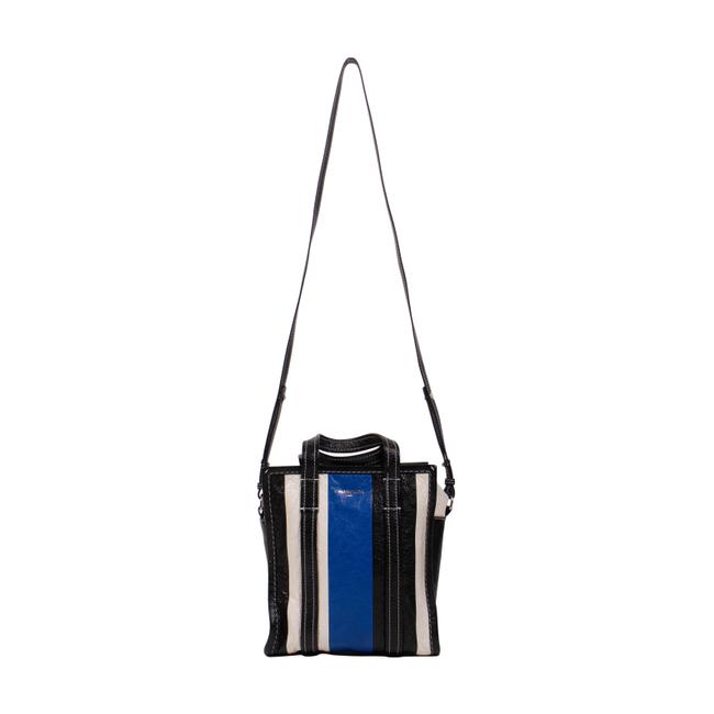 Balenciaga Small BlackBlue Lambskin Leather Shoulder Bag