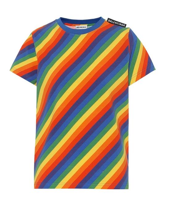 Balenciaga Striped Stretch Tee Shirt8 M