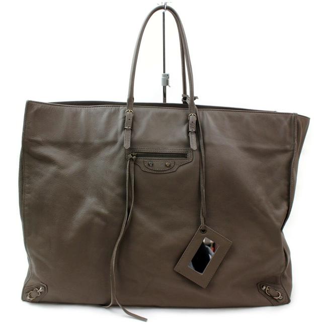 Balenciaga The Papier Leather #5196b36 Brown WeekendTravel Bag