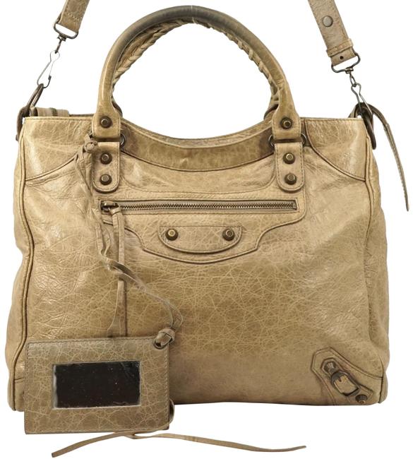 Balenciaga The Vero Beige Hand #3908b18 Cream Shoulder Bag