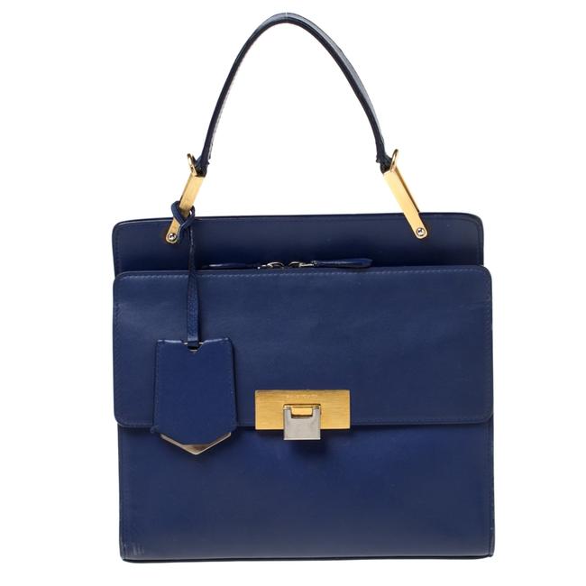 Balenciaga Top Handle Bag Violet Leather Le Dix Cartable Wristlet