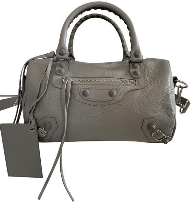Balenciaga Twiggy Mini Grey Leather Satchel