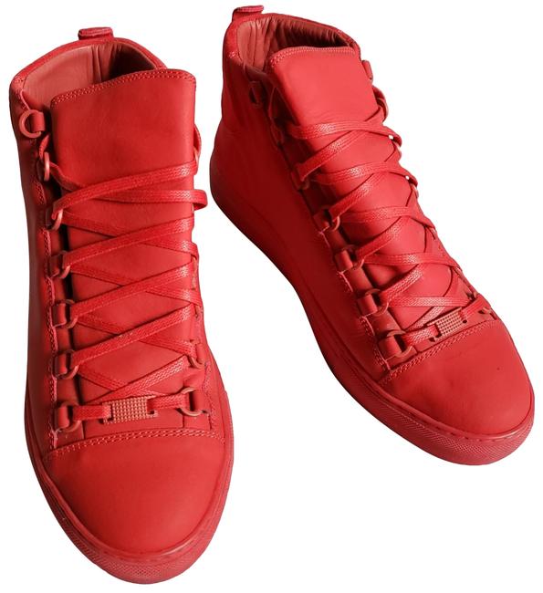 Balenciaga Wine Red Mens Arena Sneakers