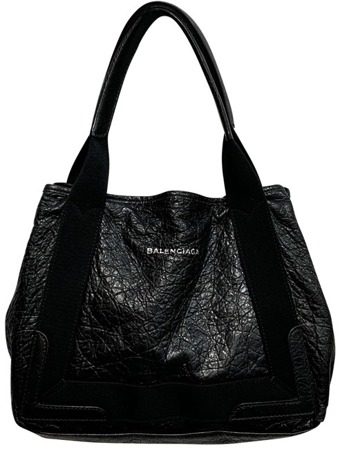 Balenciaga Cabas Black Leather Tote