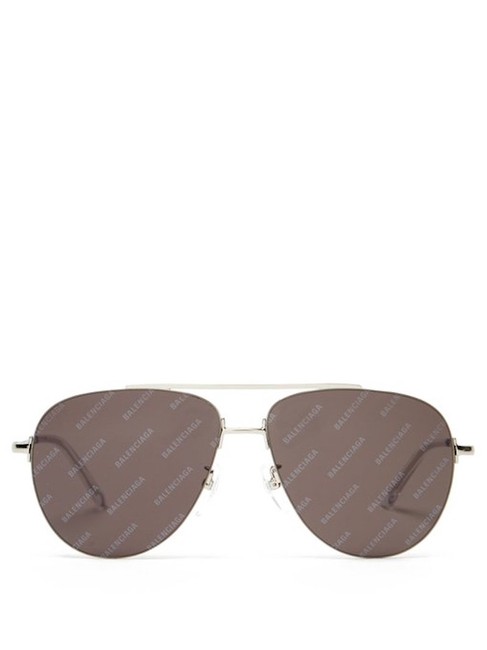Balenciaga 004 Dark Grey Bb0013s Everyday Logo Print Lightweight Sunglasses