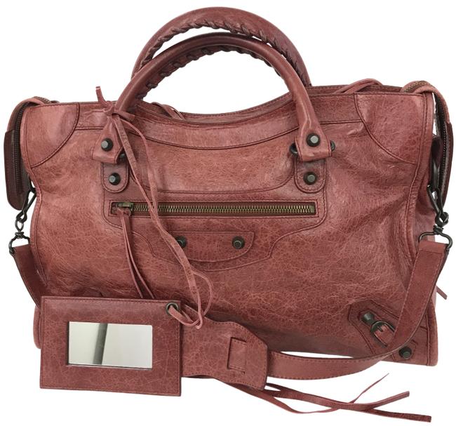 Balenciaga Agneau Classic City Cassis Red Leather Tote