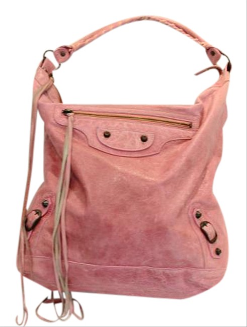 Balenciaga Agneau Classic Day Pink Leather Hobo Bag