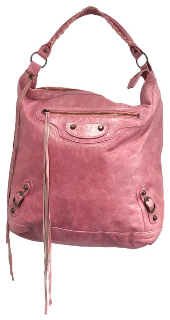 Balenciaga Agneau Classic Pink Lambskin Leather Hobo Bag