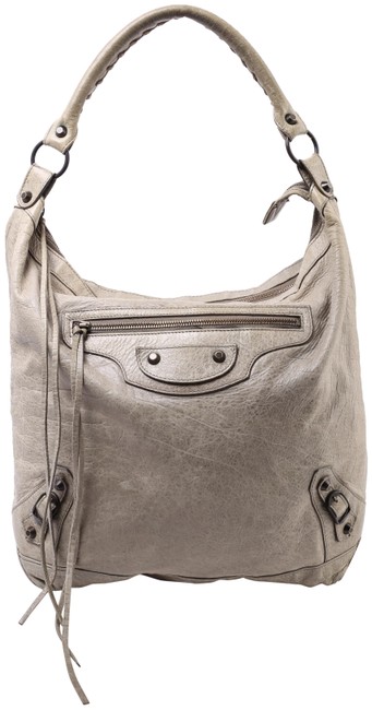 Balenciaga Arena Day Gray Leather Hobo Bag