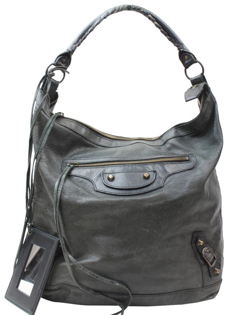 Balenciaga Hobo Arena Day 868558 Black Leather Shoulder Bag