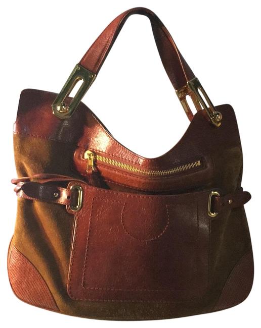 Balenciaga Balenciaga paris Brown Leather and Suede Tote