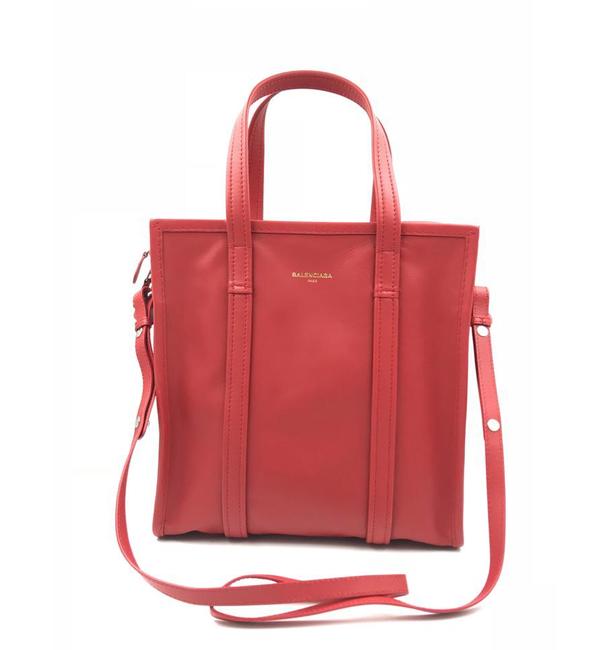 Balenciaga Bazar Arena Red Leather Messenger Bag