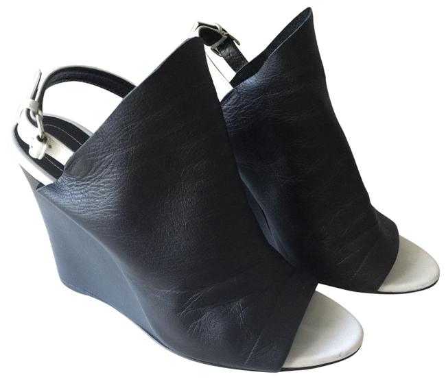 Balenciaga Black and White Glove Sandals Wedges