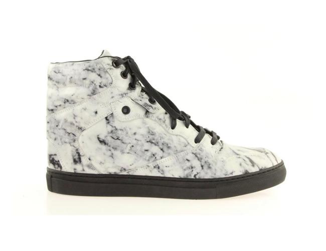 Balenciaga Black and WhiteMarble Sneakers BootsBooties