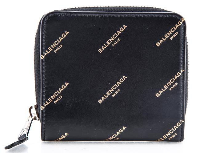 Balenciaga * Black Bazar Billfold Zip round Wallet