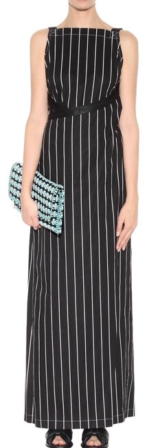 Balenciaga Black Crepe Mix Soie Long Casual Maxi Dress2 XS