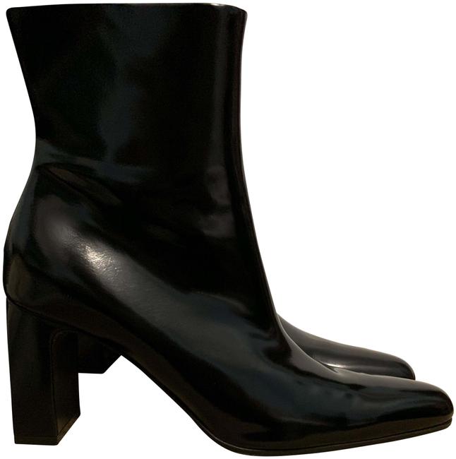 Balenciaga Black Cuir Facon Brosse BootsBooties