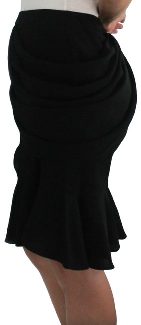 Balenciaga Black Drapped Skirt6 S, 28