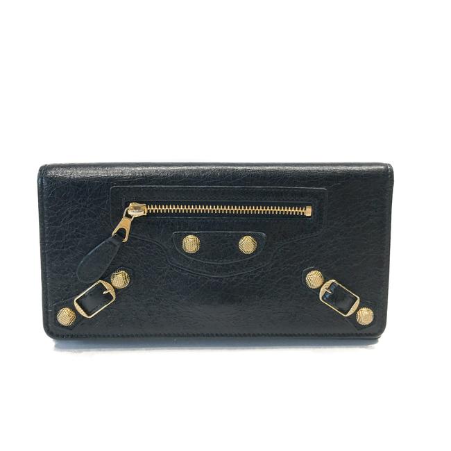 Balenciaga Black Gold Hardware Bifold Wallet