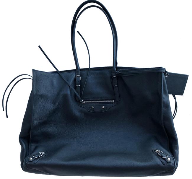 BalenciagaBlack Leather Hobo Bag